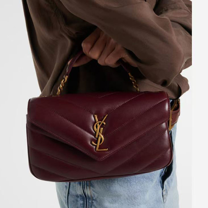 ysl loulou coated v chevron quilted lambskin top handle crossbody bag